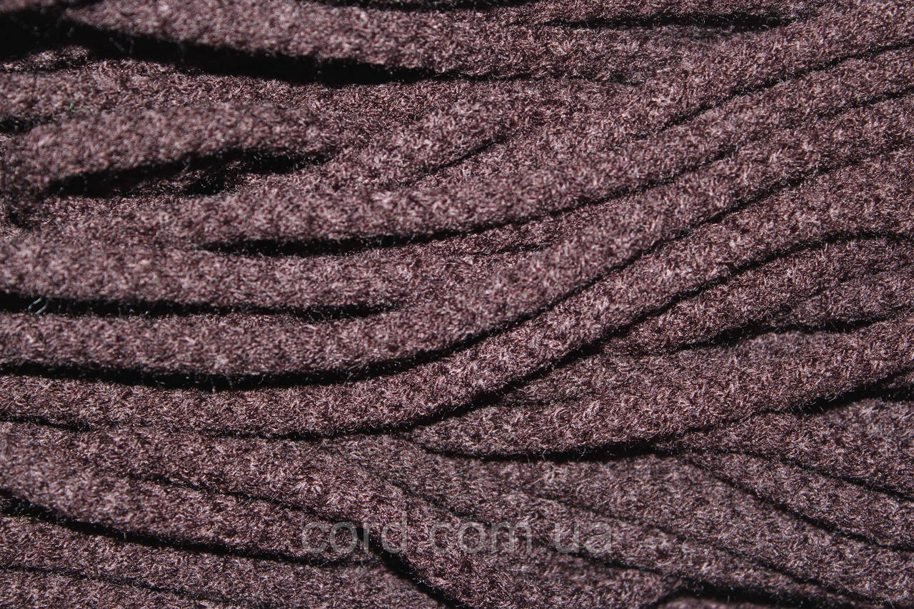 Шнур круглий акрил 6мм темно-коричневий моток 100м, фото 1