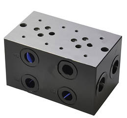 Плита без запобіжного клапана під два гідророзподільника Atos Cetop 3 (Iso 06) серії BA-214/2