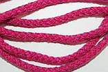 Шнур круглий акрил 6мм темно-рожевий моток 100м, фото 2