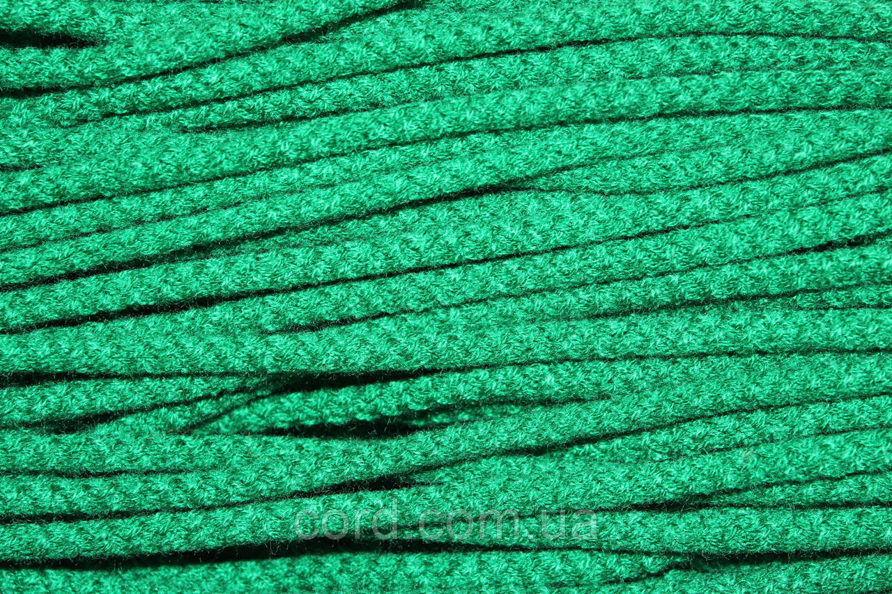 Шнур круглий акрил 6мм зелений UK20 моток 100м, фото 1