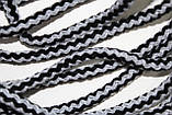 Шнур круглий акрил 6мм чорний+білий моток 100м, фото 2