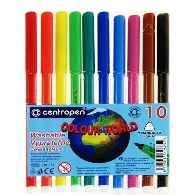 Фломастери "Centropen" 10 кольорів №7550 / 10 Color World