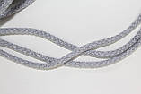 Шнур круглий акрил 6мм сірий+срібло моток 100м, фото 2