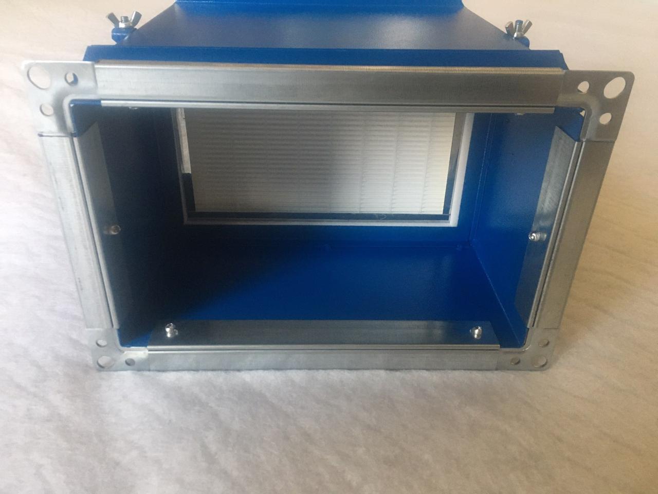 Фильтробокс з ХЕПА ( НЕРА) фільтром H10 прямокутного каналу від 400х200ммм, фото 1