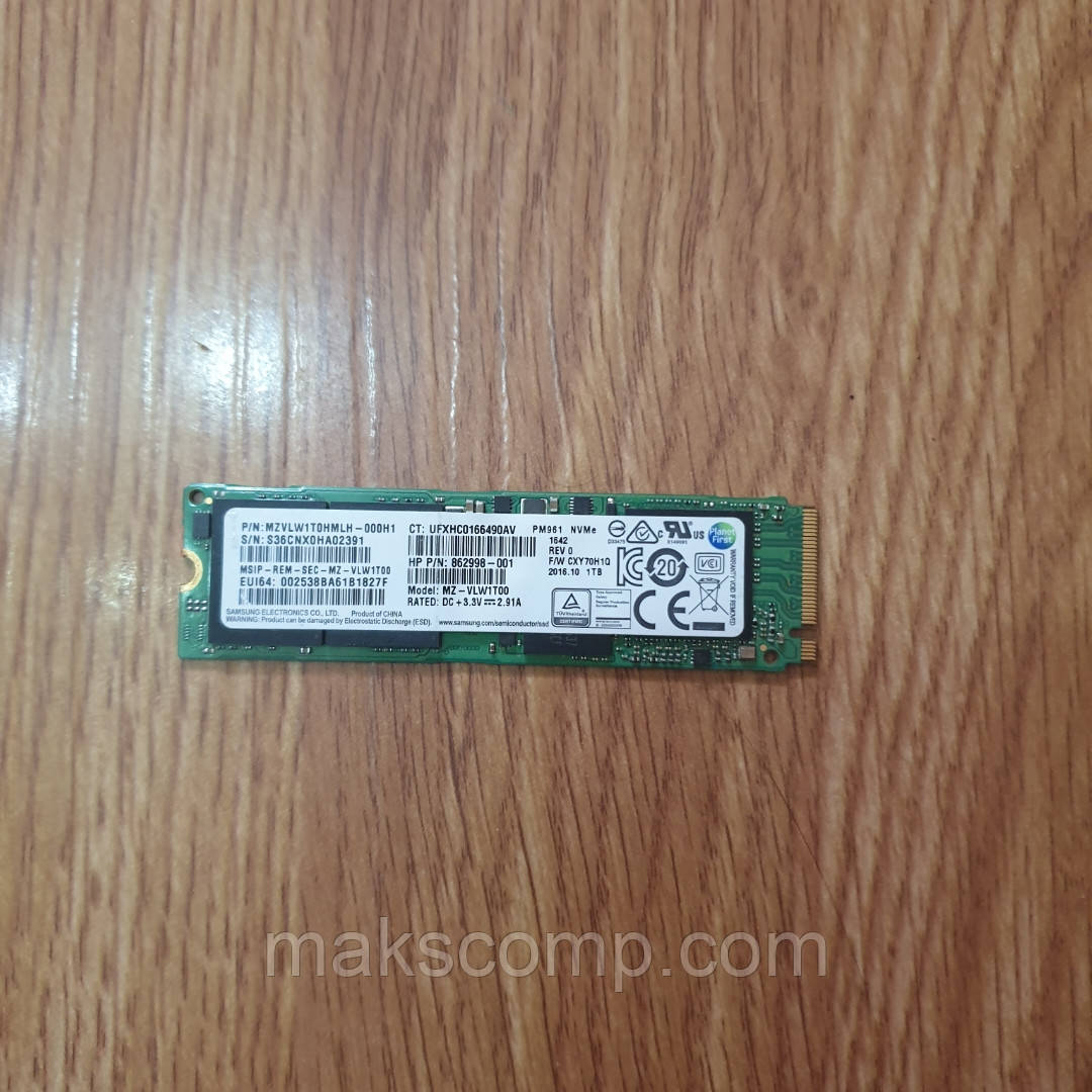 SSD Samsung PM961 1TB m.2 2280 NVMe PCIe (MZ-VLW1T00)