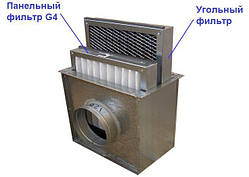 Фильтробокс з вугільним панельним фільтром (для видалення запаху) круглого каналу від 100мм