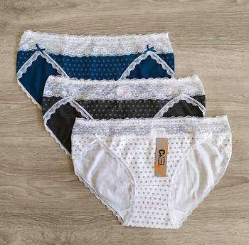 Труси жіночі бавовна бікіні мереживо Сердечка Польща