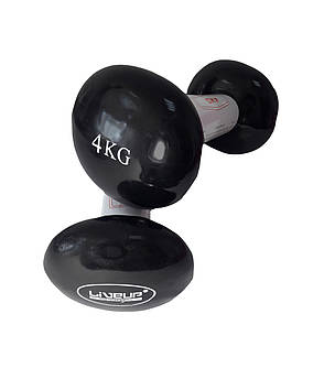Гантелі вінілові пара LiveUp VINYL DUMBBELL EGG HEAD 2х4кг