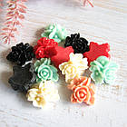 Кабошони акрилові "Троянди" 16 мм, мікс, 10 шт. у наборі, фото 2