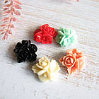 Кабошони акрилові "Троянди" 16 мм, мікс, 10 шт. у наборі, фото 3