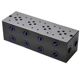 Плита без запобіжного клапана під чотири гідророзподільника Atos Cetop 3 (Iso 06) серії BA-214/4