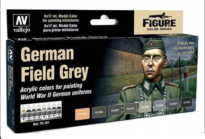 Набір фарб для фігур German Field Grey. VALLEJO 70181, фото 1