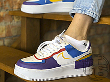 Жіночі кросівки Nike Air Force 1 Shadow White Blue Purple CI0919-025, фото 2