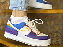 Жіночі кросівки Nike Air Force 1 Shadow White Blue Purple CI0919-025, фото 3