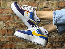 Жіночі кросівки Nike Air Force 1 Shadow White Blue Purple CI0919-025, фото 3