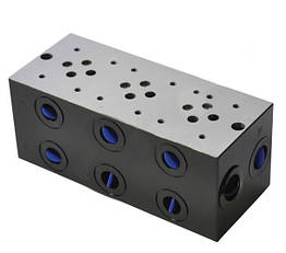 Плита без запобіжного клапана під три гідророзподільника Atos Cetop 3 (Iso 06) серії BA-214/3