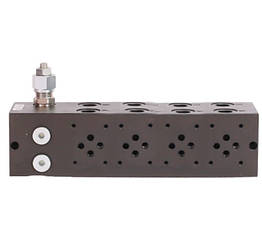 Плита з запобіжним клапаном під чотири гідророзподільника Eurofluid Cetop 3 (Iso 06) серії EM213/4