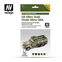 Набор цветовой модуляции "US Army Olive Drab". VALLEJO 78402