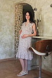 Сукня для вагітних біле в квіточку Pregnant Style Linda 44 біла, фото 3
