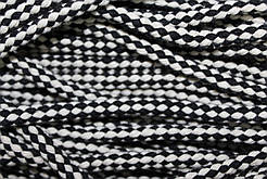 Шнур круглий бавовняний ХБ чорний+молоко 8 мм моток 100 м