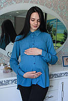 Рубашка для беременных Pregnant Style Jennifer 46 синяя