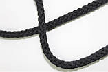 Шнур круглий бавовняний ХБ чорний 8 мм моток 100 м, фото 2