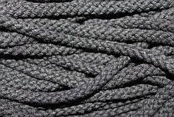 Шнур круглий бавовняний ХБ чорний 8 мм моток 100 м