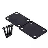 Кріплення для грифа некплейт neckplate електрогітари бас-гітари Fender Stratocaster Telecaster Jazz Bass черни, фото 2