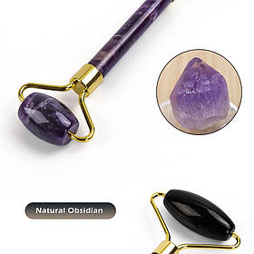 Роликовий масажер Аметист ручний для обличчя й тіла