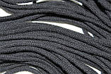Шнур круглий бавовняний чорний 4мм моток 100 м, фото 2