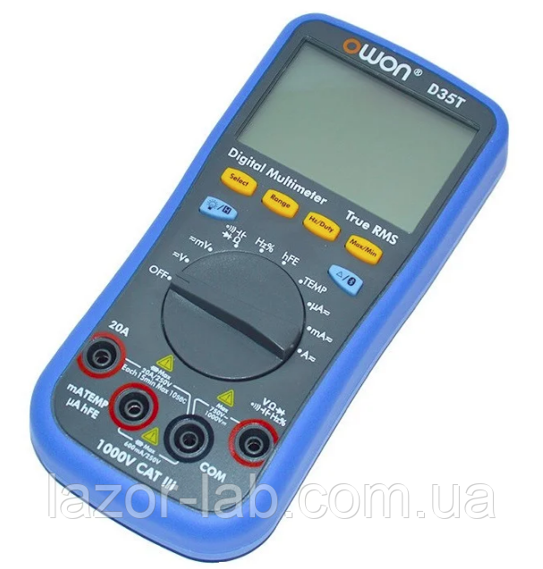 Мультиметр OWON D35T (напруга, струм, опір, ємність, частота, температура) True-RMS.