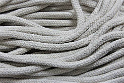 Шнур круглий бавовняний молочний 10мм моток 50 м