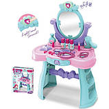 Трюмо дитяче ігрове 008-937, 44-28-в66 см, фен, флакони, аксесуари, звук, світло, фото 2