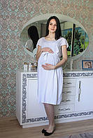 Сукня для вагітних літня Pregnant Style Micaela 46 біла