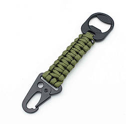 Брелок - Карабін для ключів з відкривачкою зелений
