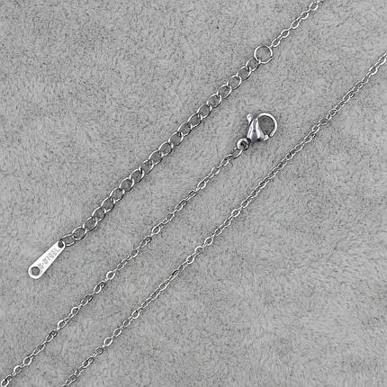Женский кулон на цепочке серебристый из нержавеющей стали от Stainless Steel крестик 31 х 24 мм длина 45 сма 45 см, фото 3