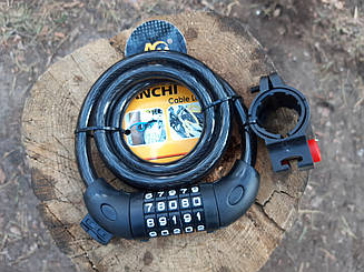 Велозамок кодовий трос Anchi 1000мм