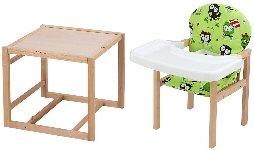 Стільчик-трансформер Babyroom Поні-230 eko зелений (сови)