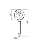 Лійка для душу ZERIX SH-001 неіржавка (ZX3180), фото 3