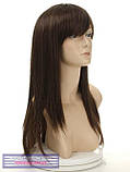 Довга перука з чубчиком Nancy AT, термоволосся, колір темно-русявий, Перуки та шиньйони, фото 5