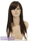 Довга перука з чубчиком Nancy AT, термоволосся, колір темно-русявий, Перуки та шиньйони, фото 2