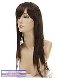 Довга перука з чубчиком Nancy AT, термоволосся, колір темно-русявий, Перуки та шиньйони, фото 3