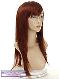 Довга перука з чубчиком Nancy AT, термоволосся, колір рудий, фото 5