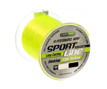 Волосінь CARP PRO Sport Line Fluo Yellow 300M 0,310 mm