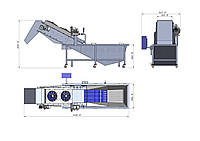 Миюча машина для ягід - Барботажна мийка з системою осушення