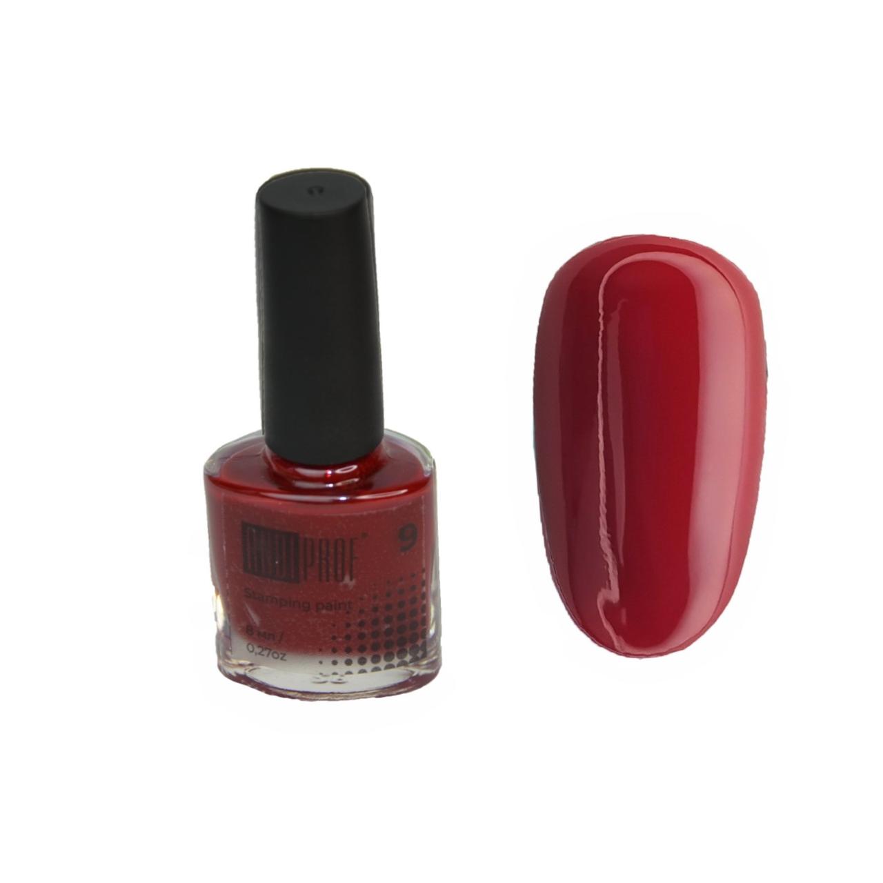 Лак-фарба для стемпинга ANDI Prof №9 (вишня), фото 1