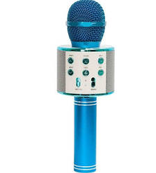 Бездротової Bluetooth караоке мікрофон Wster WS 858 Blue синій