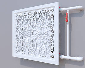 Декоративна решітка на батарею SMARTWOOD | Екран для радіатора | Накладка на батарею 600*600