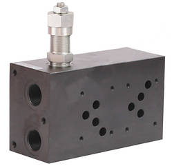 Плита з запобіжним клапаном під два гідророзподільника Eurofluid Cetop 5 (Iso 10) серії EMS105/2