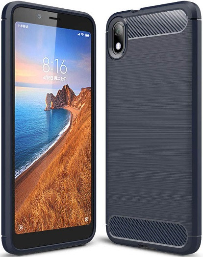 Чохол накладка Polished Carbon для Xiaomi Redmi 7A Синій